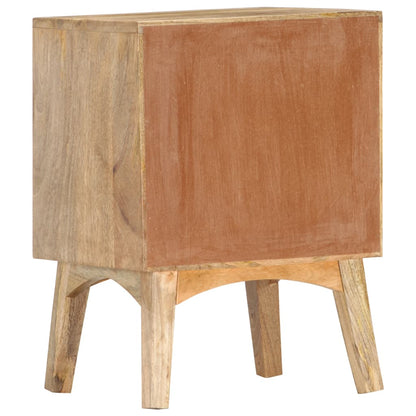 Mesita De Noche De Madera Maciza De Mango 40x35x55 Cm_2