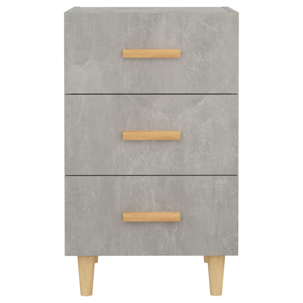 Mesita De Noche Madera De Ingeniería Gris Hormigón 40x40x66 Cm_2