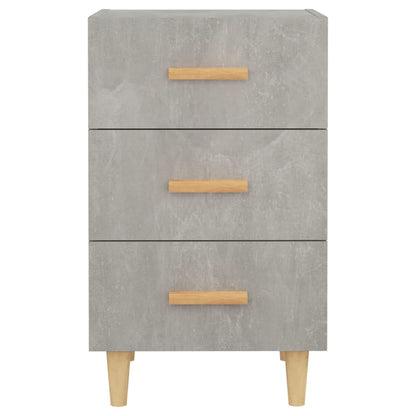 Mesita De Noche Madera De Ingeniería Gris Hormigón 40x40x66 Cm_2