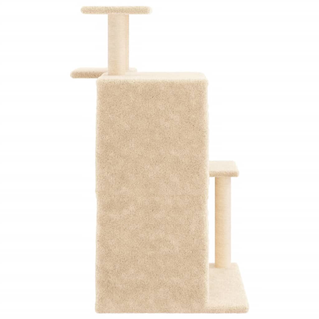 Vidaxl Rascador Para Gatos Con Postes De Sisal Color Crema 97 Cm_4