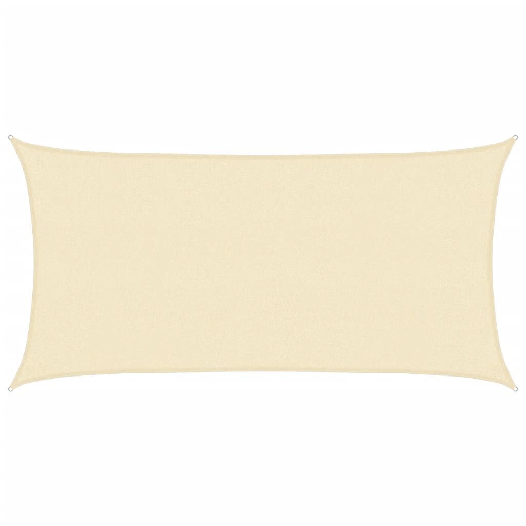 Vidaxl Toldo De Vela Rectangular Hdpe 2x4m Crema_0