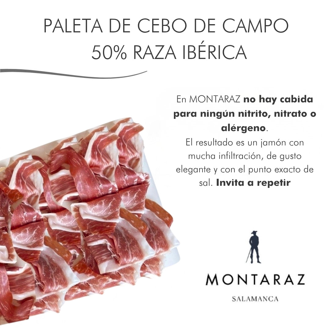 Montaraz® Paleta De Cebo De Campo 50% Raza Ibérica | Curación 24 Meses | Pieza Entera De 4,5-5 Kg | 100% Natural_1
