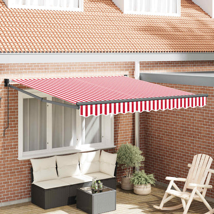 Toldo Retráctil Rojo Y Blanco 300 X 250 Cm_1