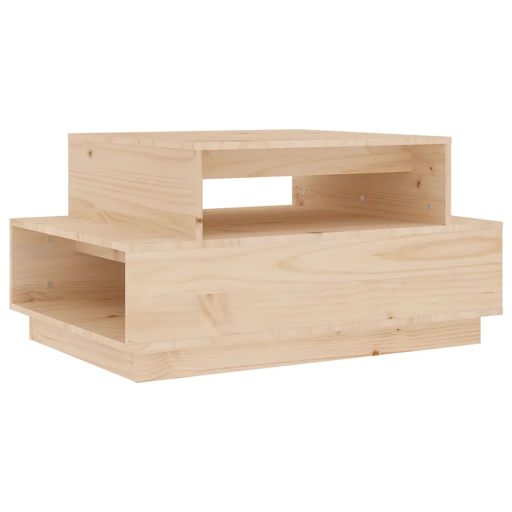 Mesa De Centro De Madera Maciza De Pino 80x55x40,5 Cm_0