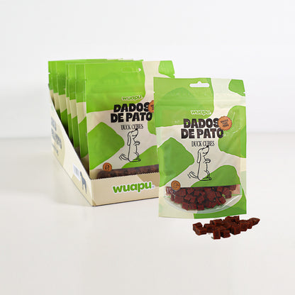 Snack Natual Para Perro 67% Carne De Pato En Dados 12 Paq X(100gr) Wuapu_0