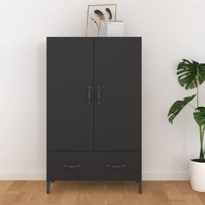Aparador De Madera De Ingeniería Negro 70x31x115 Cm / Vetonek_4