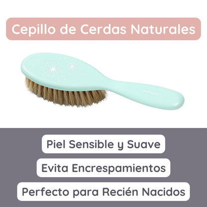 Babyono Set Cepillo Y Peine Con Cerdas Naturales Extra Suaves | Peina Sin Tirones Y Cuida Su Cabecita Desde El Primer_1