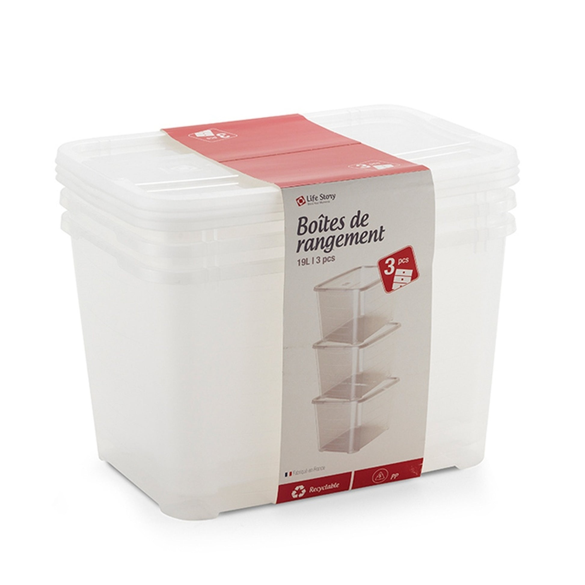Life Story Clear Box 19l Set De 3_0