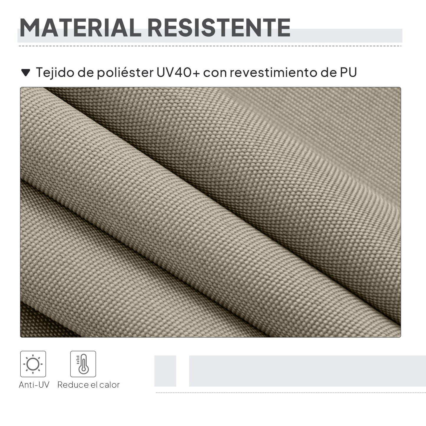 Outsunny Toldo Vertical Exterior 200x305 Cm Pantalla Privacidad Enrollable Arena_5