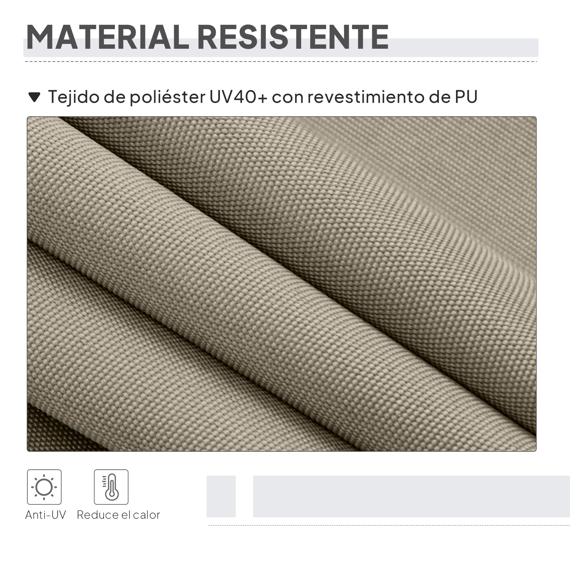 Outsunny Toldo Vertical Exterior 200x305 Cm Pantalla Privacidad Enrollable Arena_5
