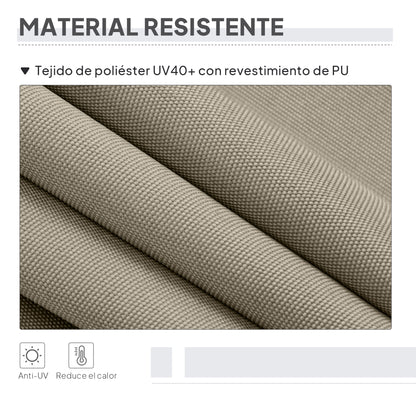 Outsunny Toldo Vertical Exterior 200x305 Cm Pantalla Privacidad Enrollable Arena_5