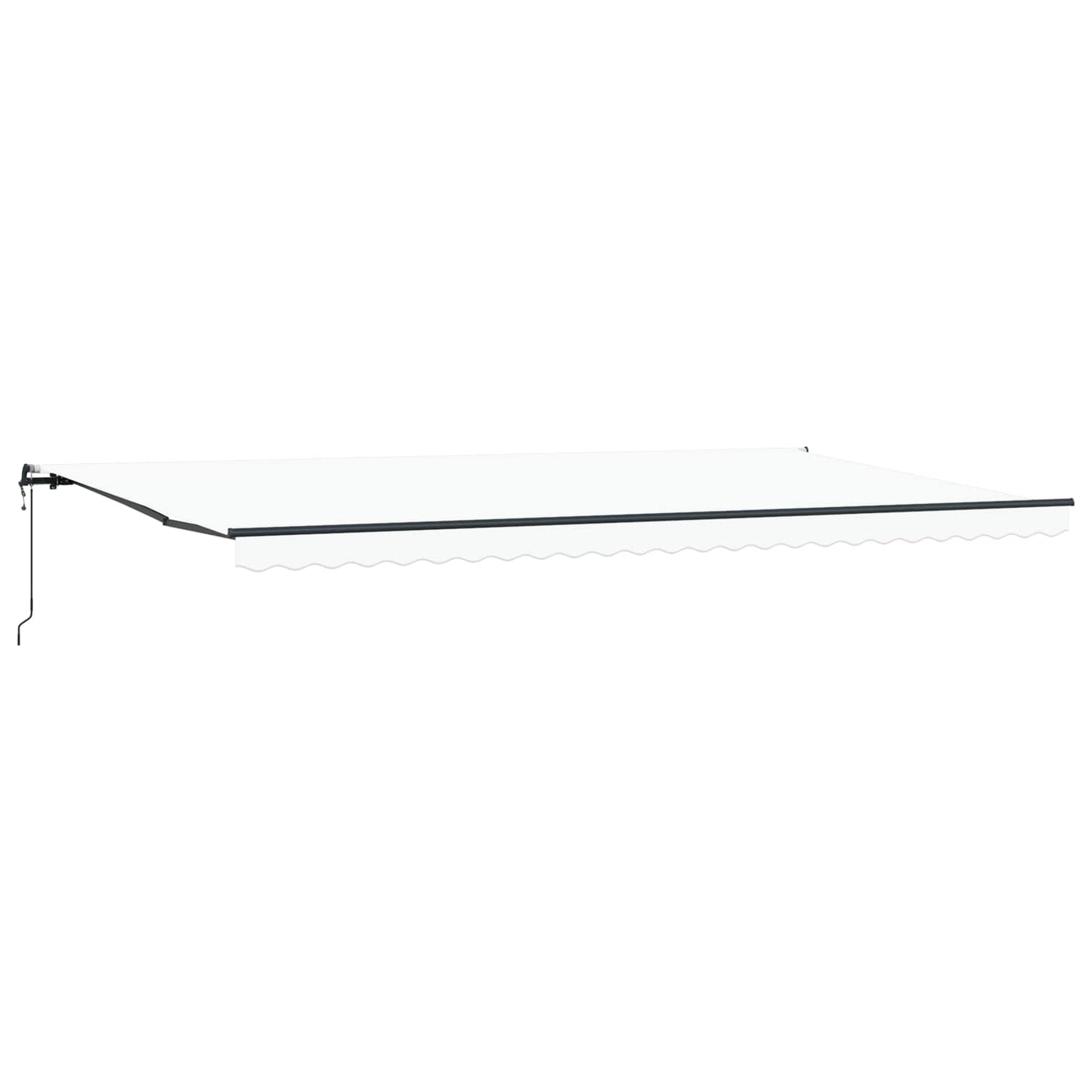 Toldo Retráctil Blanco 600 X 300 Cm Tela Y Aluminio_0