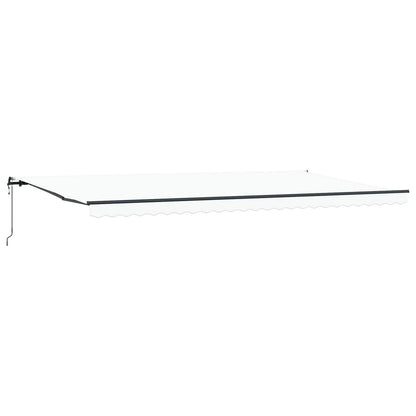 Toldo Retráctil Blanco 600 X 300 Cm Tela Y Aluminio_0