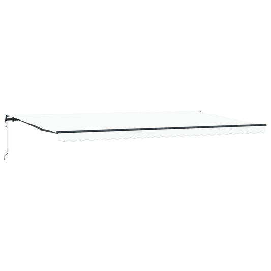 Toldo Retráctil Blanco 600 X 300 Cm Tela Y Aluminio_0