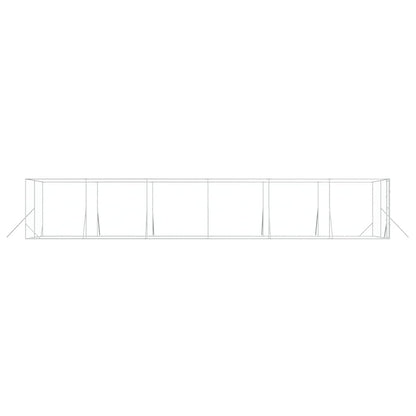 Perrera De Exterior Acero Galvanizado Plateado 4x12x2 M_4