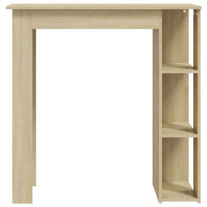 Mesa Bar Con Estante Contrachapada Roble Sonoma 102x50x103,5 Cm_1