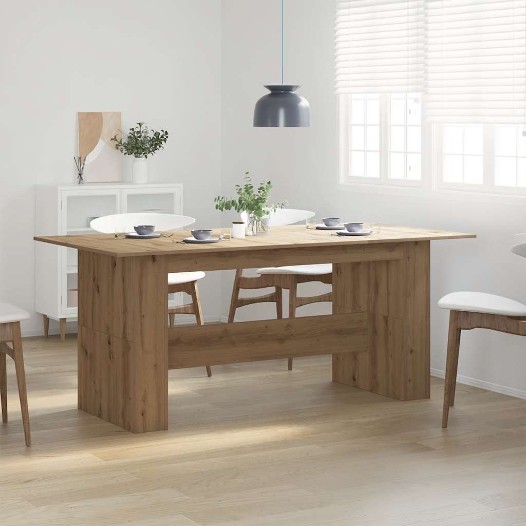 Mesa De Comedor Madera Ingeniería Roble Artisan 180x90x76 Cm_1