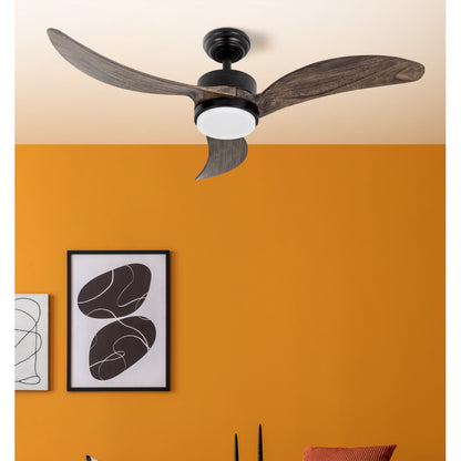 Ventilador Dc Bembezar 24w Negro 3 Aspas Roble 107d 2424lm 3000-6500k C/remoto, Reg. Intensidad, Timer, Mem._2