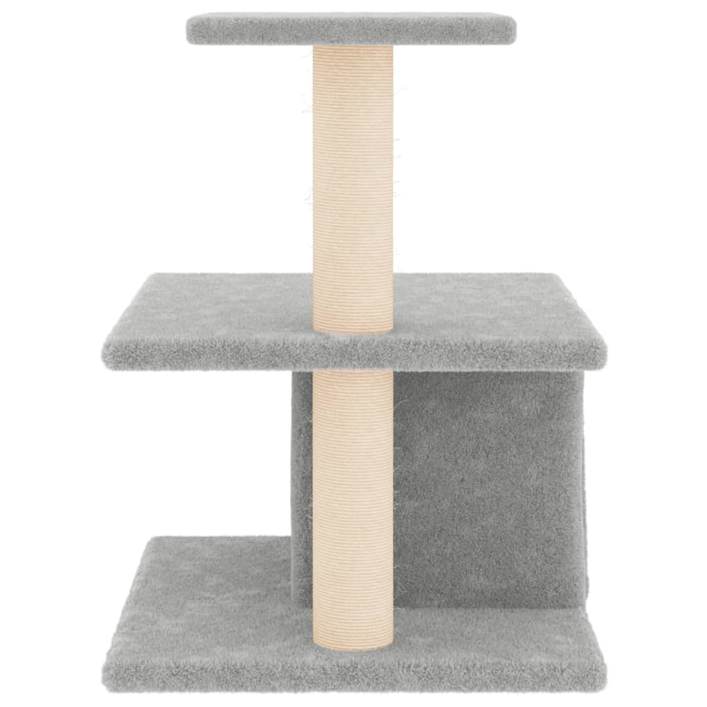 Vidaxl Rascador Para Gatos Con Postes De Sisal Gris Claro 48 Cm_3