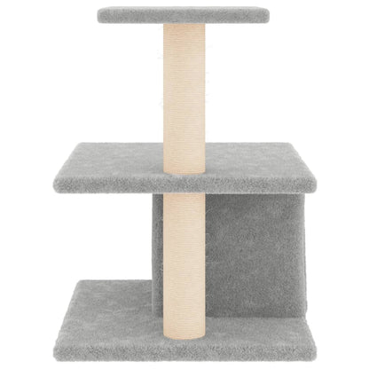 Vidaxl Rascador Para Gatos Con Postes De Sisal Gris Claro 48 Cm_3