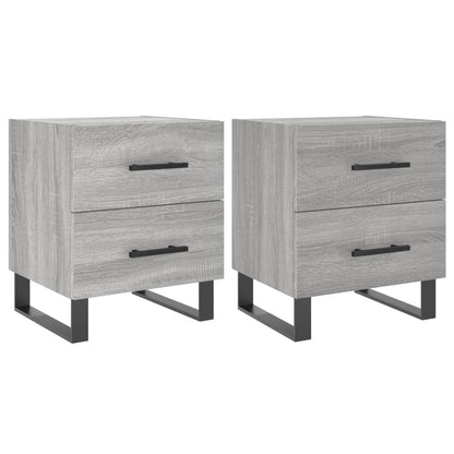 Mesitas Noche 2 Uds Madera Ingeniería Gris Sonoma 40x35x47,5 Cm_0