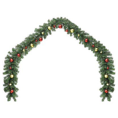 Vidaxl Guirnalda De Navidad Decorada Con Bolas Y Luces Led 5 M_0