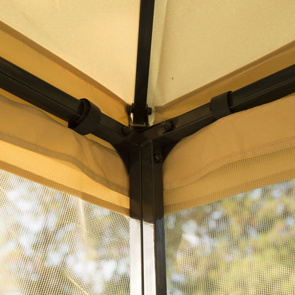 Outsunny Carpa Para Exterior 3x3 M Cenador Con Mosquitera Doble Techo Ventilado_3