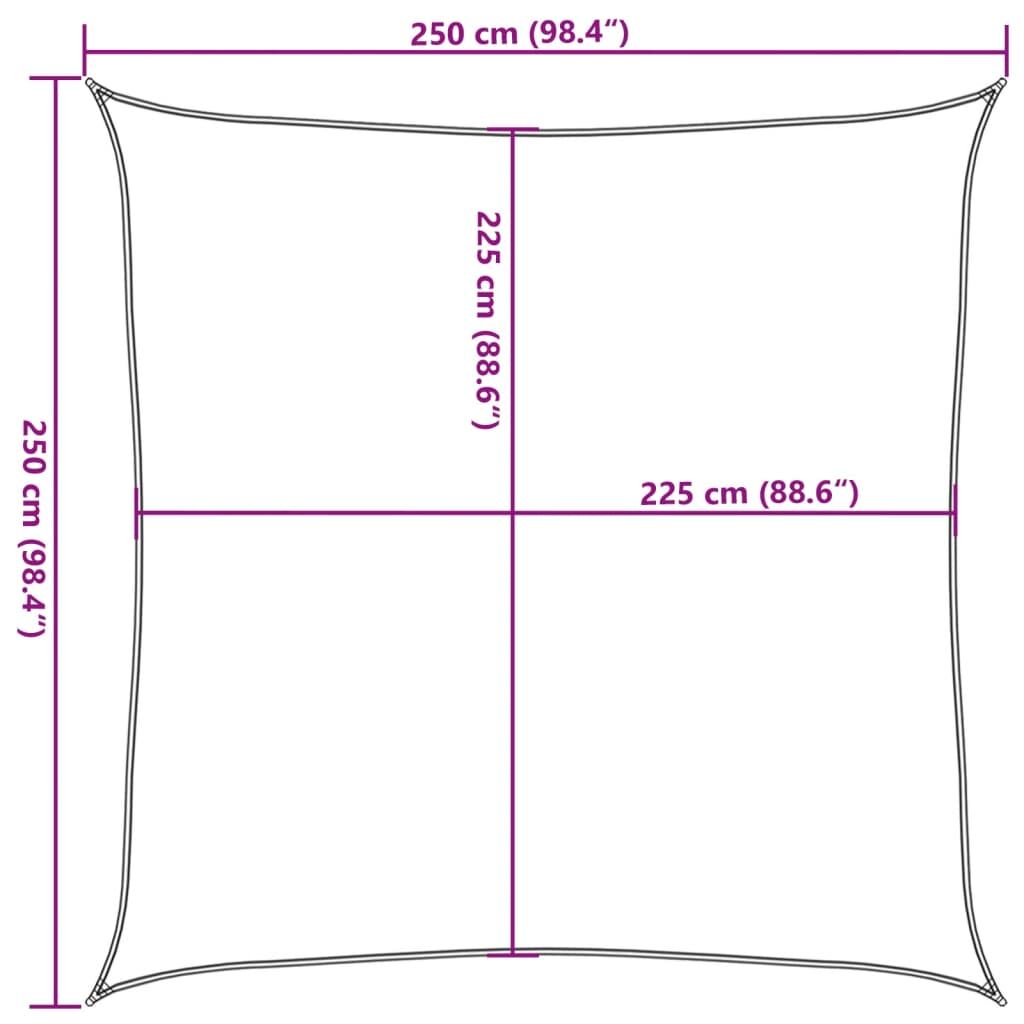 Vidaxl Toldo De Vela Naranja Hdpe 160 G/m² 2,5x2,5 M_2