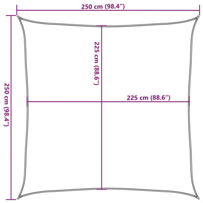 Vidaxl Toldo De Vela Amarrilo Hdpe 160 G/m² 2,5x2,5 M_2