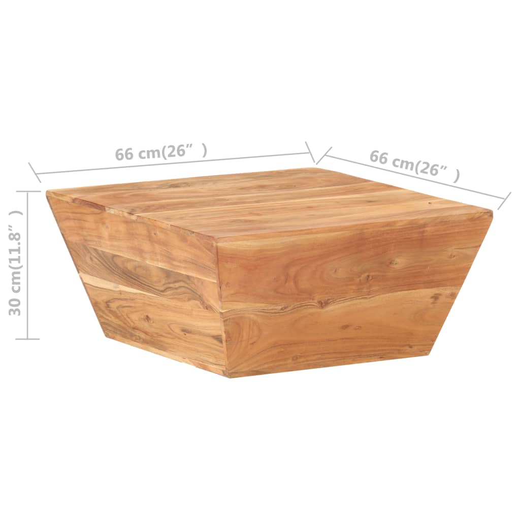 Mesa De Centro Forma De V Madera Maciza De Acacia 66x66x30 Cm_4