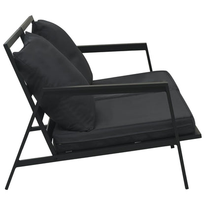 Vidaxl Muebles De Jardín 5 Pzas Y Cojines De Aluminio Gris Oscuro_3
