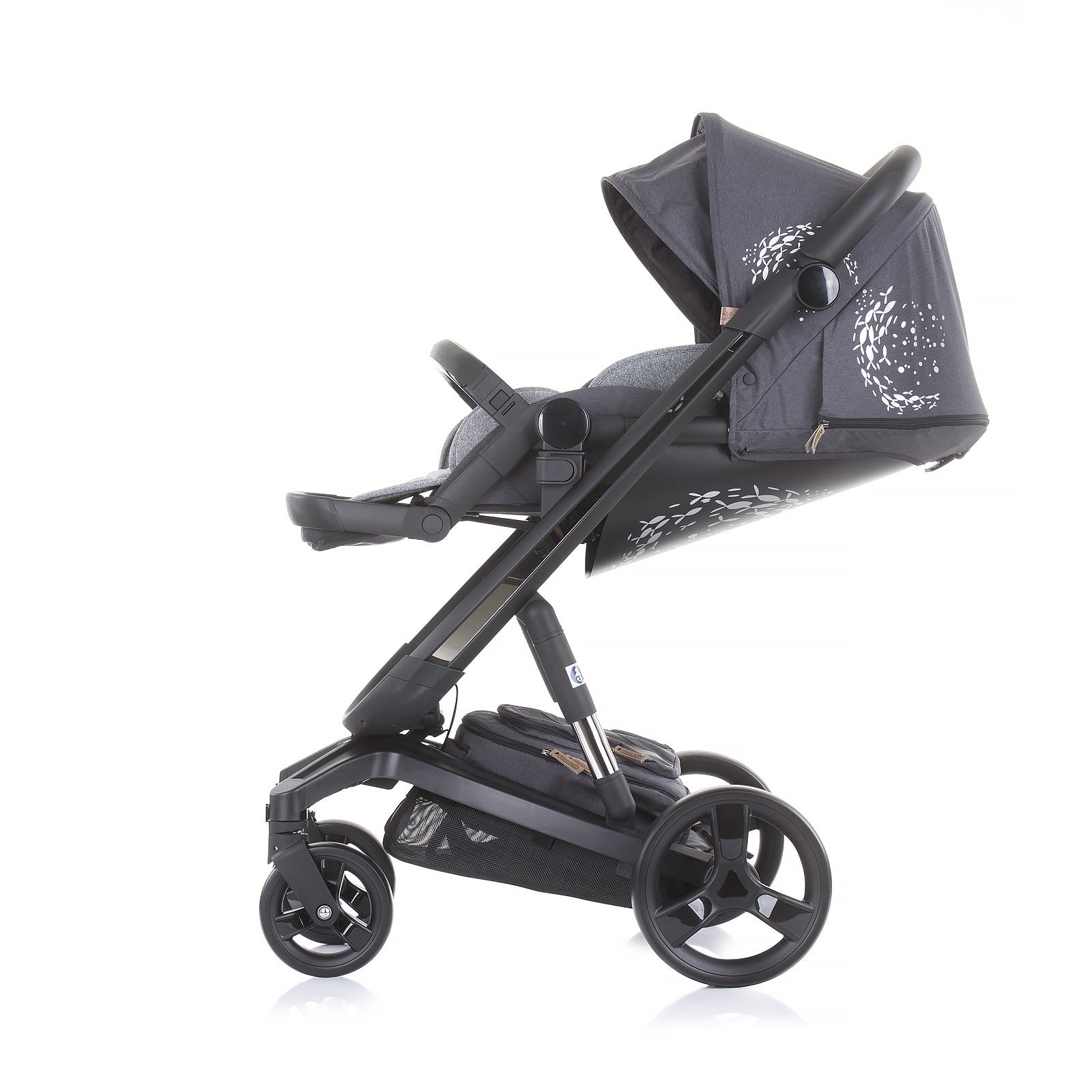 Carrito De Bebé Tres Piezas Electra Black Chasis Silver_3