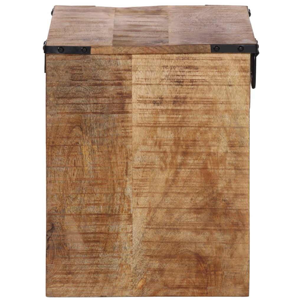 Mesita De Noche Madera Maciza De Mango 40x30x37 Cm_2