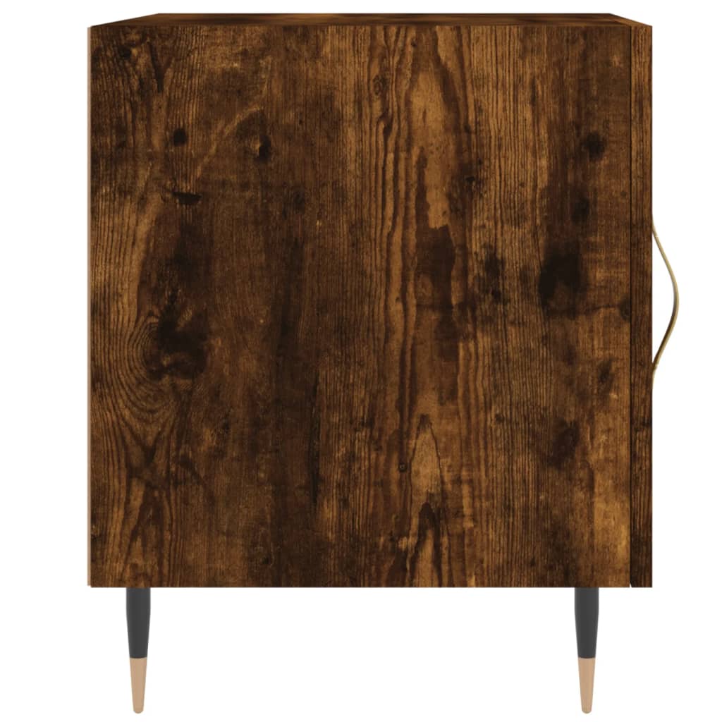 Mesita De Noche Madera De Ingeniería Roble Ahumado 40x40x50 Cm_3