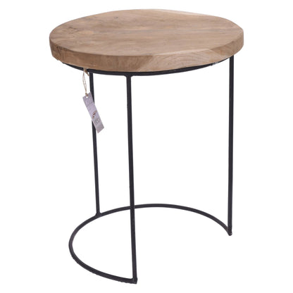 Well Home Juego De 3 Mesas Auxiliares Redondas Metal Ø18ø28ø38cm