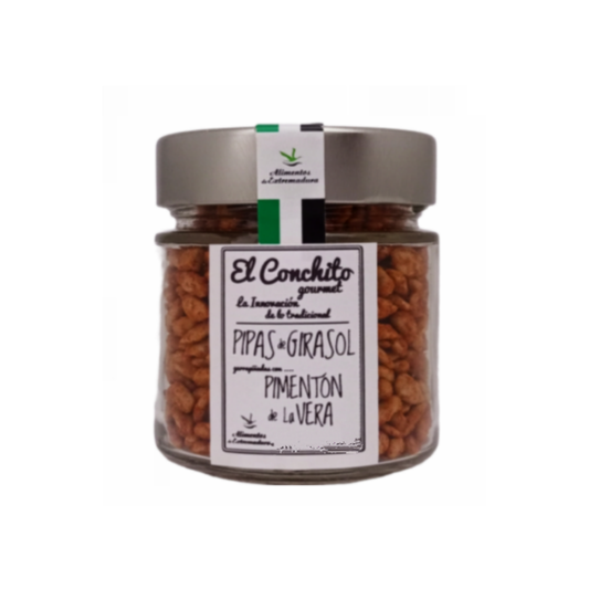 Pipas Garrapiñadas Con Pimentón Agridulce De La Vera Tarro De Cristal 100 G_0