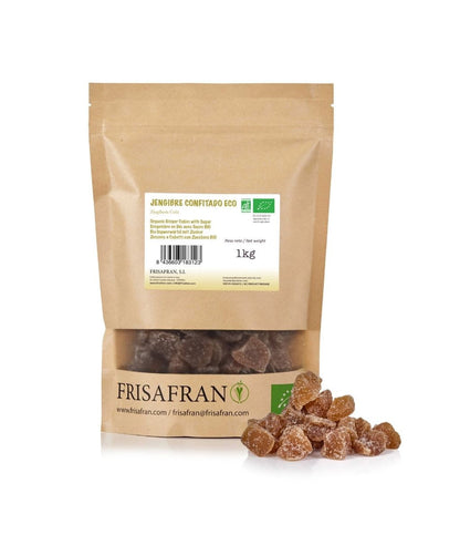 Jengibre En Dados Con Azúcar Eco | Calidad | Frisafran 500 G_2