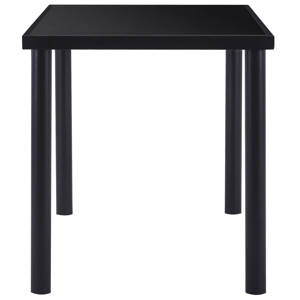 Mesa De Comedor De Vidrio Templado Negro 140x70x75 Cm_1