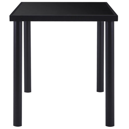 Mesa De Comedor De Vidrio Templado Negro 140x70x75 Cm_1