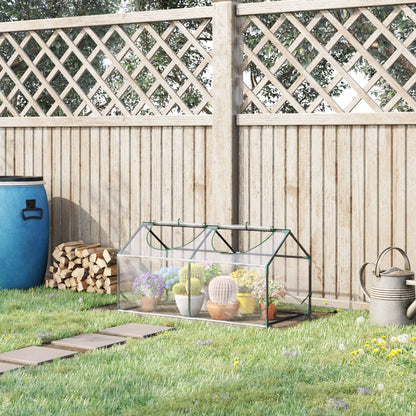 Invernadero De Terraza Outsunny Acero, Pvc Transparente 120x60x60 Cm_1