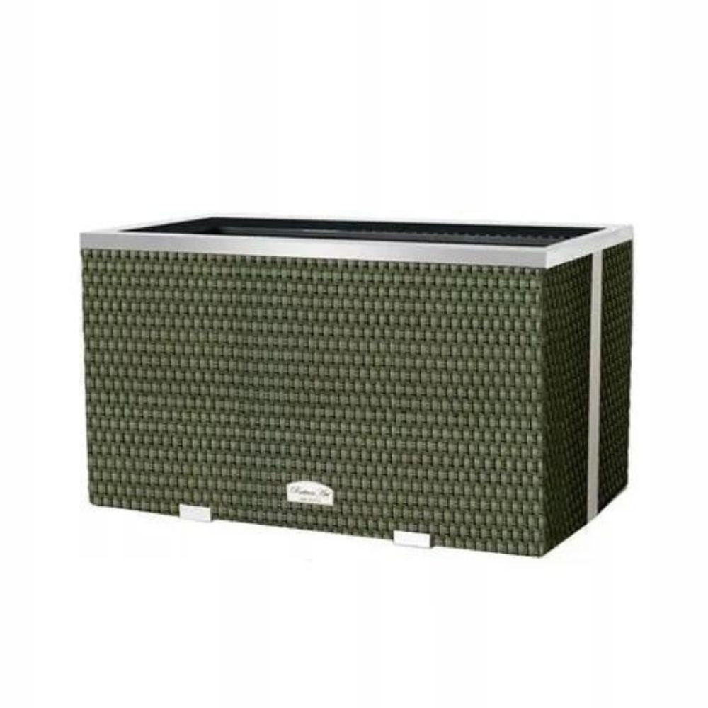 Jardinera Ratán Con Marco De Aluminio (verde) 70x38x40_0