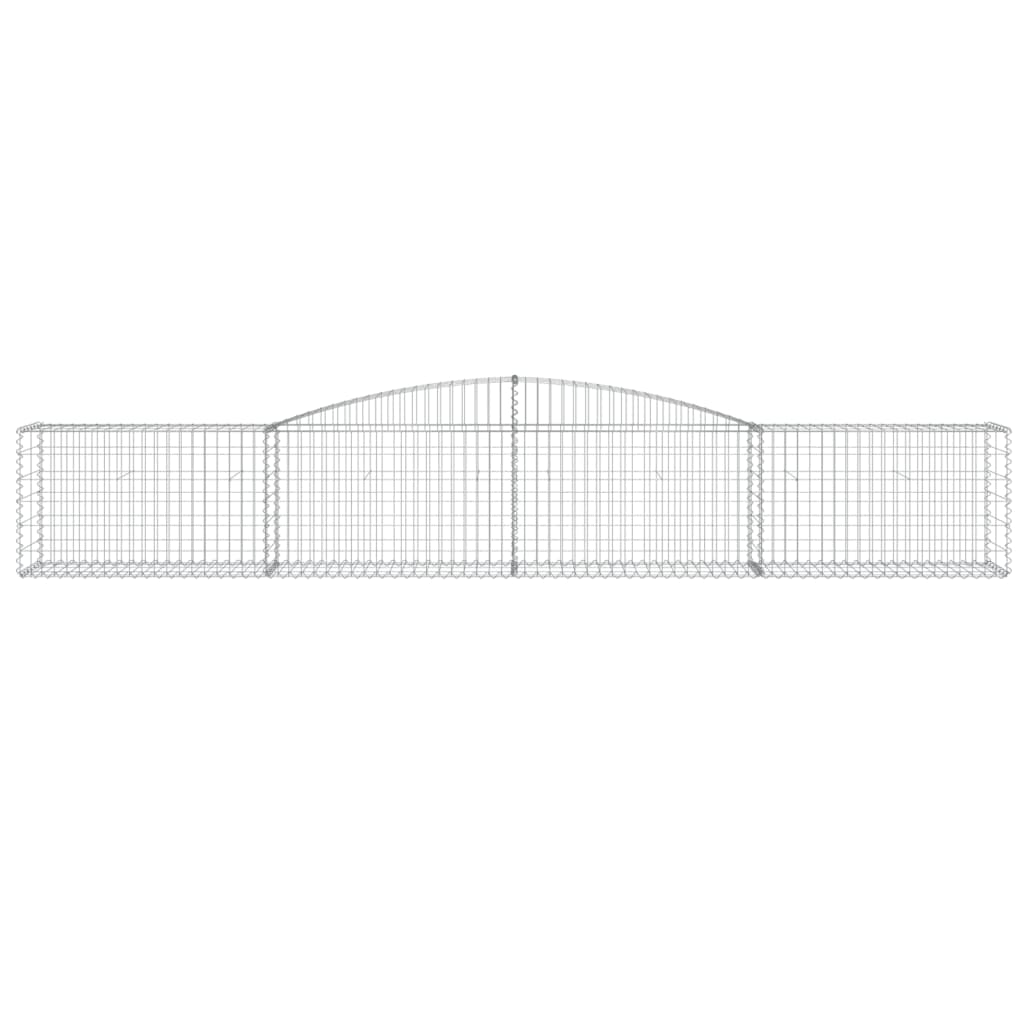 Cestas De Gaviones 10 Uds Forma De Arco Hierro 400x50x60/80 Cm_3