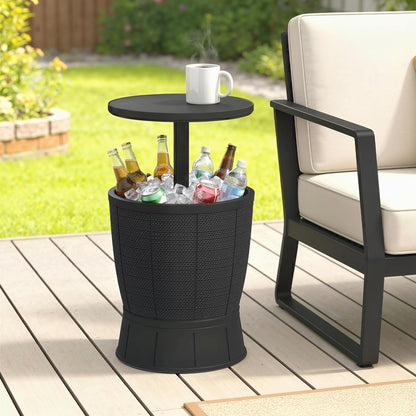 Outsunny Mesa Nevera Para Exterior 41 L 3 En 1 Cool Bar Mesa Auxiliar Negro_1