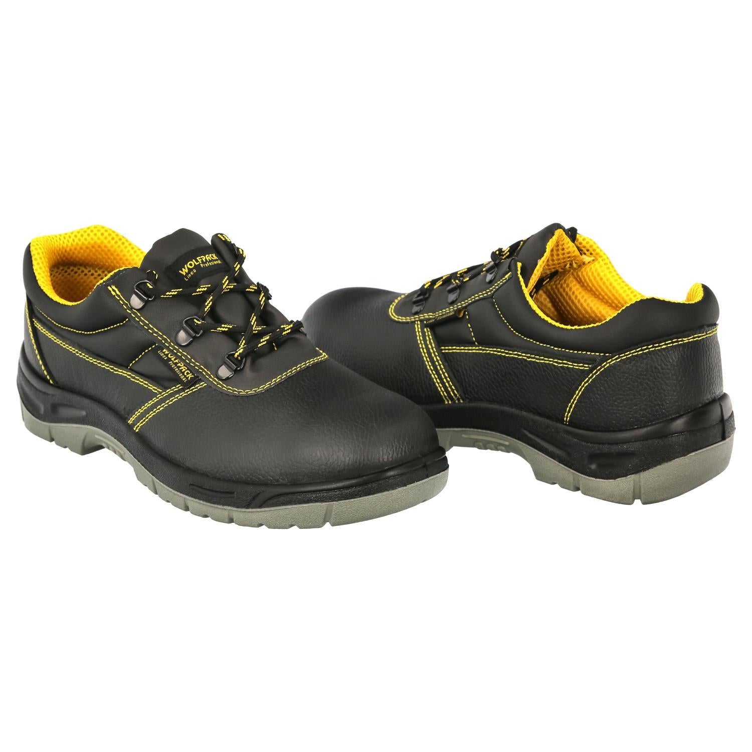Zapatos Seguridad S3 Piel Negra Wolfpack  Nº 45 Vestuario Laboral,calzado Seguridad, Botas Trabajo. (par)_0