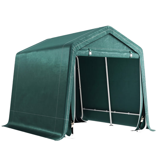 Outsunny Carpa De Jardín Exterior 2,4x2x2 M Con 2 Puertas Con Cremallera Verde_0