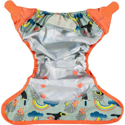Cobertor de pañal reutlizable bambú Pop-in velcro Toucan Close Parent