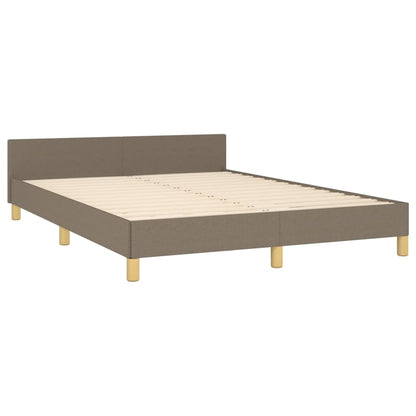 Estructura De Cama Con Cabecero De Tela Gris Taupe 140x200 Cm / Vetonek_3