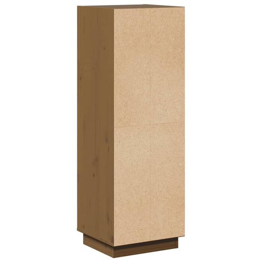 Aparador Alto De Madera Maciza De Pino Marrón Miel 37x34x110 Cm / Vetonek_0