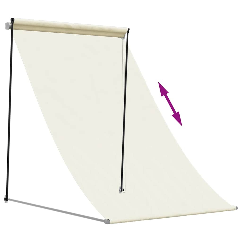 Toldo Retráctil De Tela Y Acero Crema 150x150 Cm_5