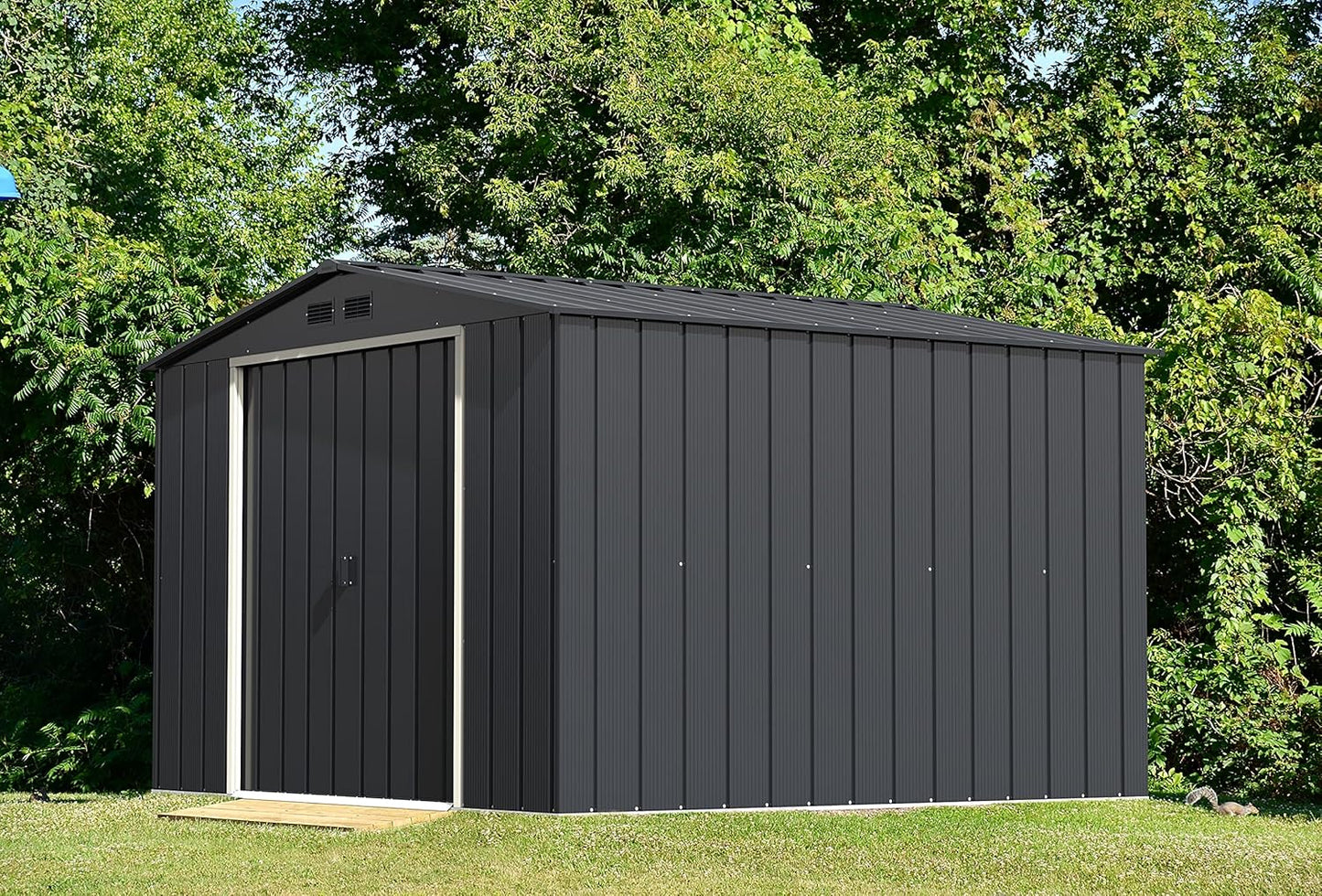 Duramax - Caseta Jardín - Eco Javea 10x10 - Metal - Color Gris Antracita_1
